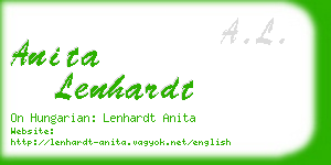 anita lenhardt business card